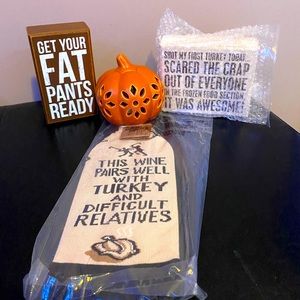 NWT Primitives by Kathy Fall/Thanksgiving Decor Bundle.